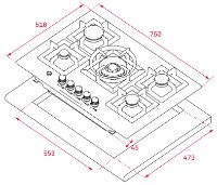 Газовая панель Teka EFX 70.1 5G AI AL DR CI фото №2 — интернет-магазин Desire.md