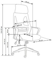 Офисное кресло Halmar Valdez Grey/Black фото №7 — интернет-магазин Desire.md