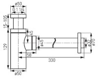Sifon pentru lavoar Ferro S282-BL 1 1/4x32mm Black imaginea #2 — magazin online Desire.md