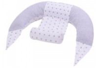 Pernă pentru alaptare Veres Comfort Lux Velour Stars Grey (302.04.2)