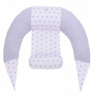 Pernă pentru alaptare Veres Comfort Lux Velour Stars Grey (302.04.2) imaginea #2 — magazin online Desire.md