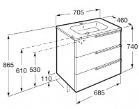 Шкаф с умывальником Roca Victoria (A855838806) фото №3 — интернет-магазин Desire.md