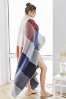 Плед s.Oliver Jacquard Decke (1526) 150x200cm Blue/Red фото №3 — интернет-магазин Desire.md