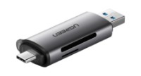 Разветвитель Ugreen 2 in 1 USB C OTG Card Reader Black (50706)