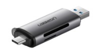 Multiplicator Ugreen 2 in 1 USB C OTG Card Reader Black (50706) imaginea #2 — magazin online Desire.md