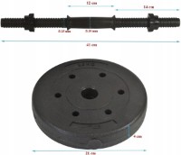 Гантель EB Fit Dumbbell Set 11kg(10+1) фото №7 — интернет-магазин Desire.md