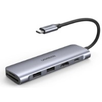Statie de andocare UGreen USB-C to 2xUSB 3.0-A+HDMI+TF/SD Space Gray (70411)