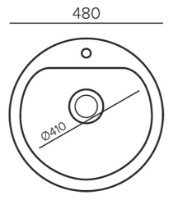 Chiuvetă de bucătărie Tornado Quartz D480 Ivory imaginea #2 — magazin online Desire.md