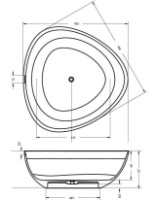 Cadă de baie Riho Ovideo 160x160 (BS5000500) imaginea #3 — magazin online Desire.md