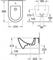 Биде Villeroy&Boch Subway (54000001) фото №2 — интернет-магазин Desire.md