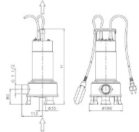 Pompă fecală Ebara Right 100 MA 10MT imaginea #2 — magazin online Desire.md