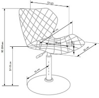 Офисное кресло Halmar Matrix 2 Grey/White фото №3 — интернет-магазин Desire.md