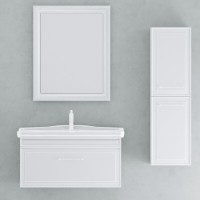 Шкаф-пенал Orka Design White (16751) фото №3 — интернет-магазин Desire.md