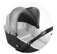 Salteluța pentru carucior Chipolino Memory Foam Grey Stars VVMAT 02104GRST imaginea #2 — magazin online Desire.md