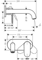 Baterie lavoar Hansgrohe Vernis Shape (71578670) imaginea #2 — magazin online Desire.md