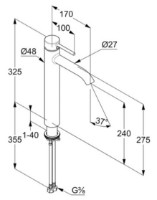 Смеситель для умывальника Kludi Bozz (382860576) фото №2 — интернет-магазин Desire.md