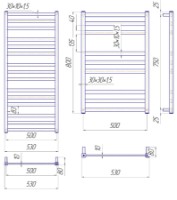 Полотенцесушитель Mario Chicago 1200х530/500 фото №2 — интернет-магазин Desire.md