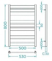 Полотенцесушитель Mario Santi 800х530/500 фото №2 — интернет-магазин Desire.md