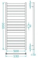 Полотенцесушитель Mario Santi 1200х530/500 фото №2 — интернет-магазин Desire.md