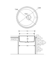 Chiuvetă de bucătărie Fabiano Arc 51 Titanium imaginea #2 — magazin online Desire.md
