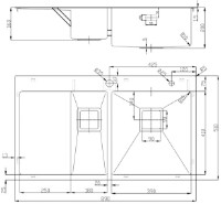 Chiuvetă de bucătărie Fabiano TOP 89x15 Left imaginea #2 — magazin online Desire.md