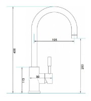 Baterie bucătărie Fabiano FKM 41 SS Beton imaginea #2 — magazin online Desire.md