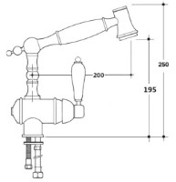 Baterie bucătărie Fabiano FKM 67P SS Brass Antique imaginea #3 — magazin online Desire.md