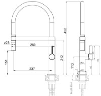 Baterie bucătărie Fabiano FKM 68P SS Inox imaginea #2 — magazin online Desire.md