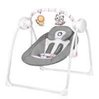 Leagăn pentru bebeluși Lionelo Ruben Stone Grey/Rose