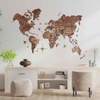 Panou decorativ UberHaus 3D Lemn Dark Walnut XL 2000x1200mm