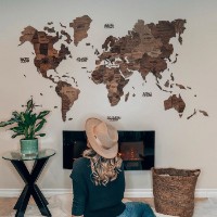 Декоративное панно UberHaus 3D Lemn Dark Walnut XL 2000x1200mm фото №2 — интернет-магазин Desire.md