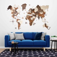 Panou decorativ UberHaus 3D Lemn Multicolor XL 2000x1200mm