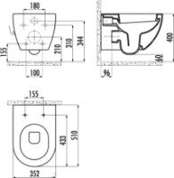 Vas WC Creavit Free FE322.001 RimOFF/KC 0903.02 imaginea #2 — magazin online Desire.md