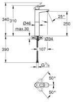 Смеситель для умывальника Grohe Bauloop (XL23764000) фото №2 — интернет-магазин Desire.md