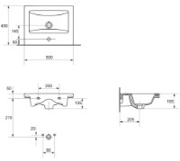 Умывальник Cersanit Como 50 (K32-002-BOX) фото №3 — интернет-магазин Desire.md