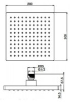 Cap de duș Herz SQ a54 (UH12112) imaginea #2 — magazin online Desire.md