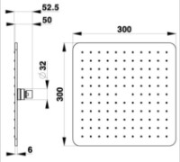 Cap de duș Herz Tropic Rain (UH12109) imaginea #2 — magazin online Desire.md