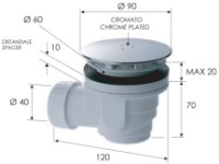 Сифон для душевого поддона Remer 91490 фото №2 — интернет-магазин Desire.md