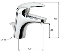 Смеситель для умывальника Pentagono Arco 101A3001CH1C фото №2 — интернет-магазин Desire.md