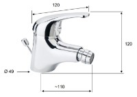 Смеситель для биде Pentagono Ellisse 103D4001CH1C фото №2 — интернет-магазин Desire.md