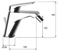 Смеситель для умывальника Pentagono Astro 114FE4001CH1C фото №2 — интернет-магазин Desire.md