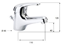Смеситель для умывальника Pentagono Sfera 103C3001CH1C фото №2 — интернет-магазин Desire.md