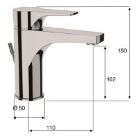 Смеситель для умывальника Pentagono Vertice 113CD3001CH1C фото №2 — интернет-магазин Desire.md