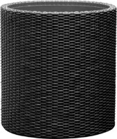 Цветочный горшок Keter Cylinder Planter S Anthracite (229120) фото №1 — интернет-магазин Desire.md