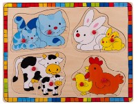 Развивающий набор Big Tree Knob Puzzle Mom And Baby (610076) фото №3 — интернет-магазин Desire.md