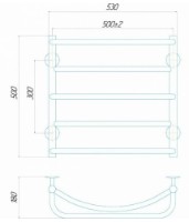 Полотенцесушитель Deffi Aquamix P5 500x500 фото №2 — интернет-магазин Desire.md