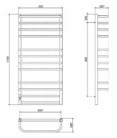 Полотенцесушитель Deffi Lux P12 500x1100 фото №2 — интернет-магазин Desire.md