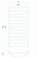 Uscător de prosoape Deffi Villa 500x1500 imaginea #2 — magazin online Desire.md