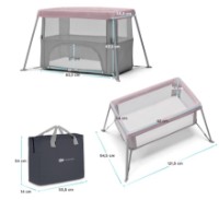 Манеж Kinderkraft Movi Grey/Pink фото №2 — интернет-магазин Desire.md