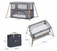 Манеж Kinderkraft Movi Grey/Wood фото №2 — интернет-магазин Desire.md